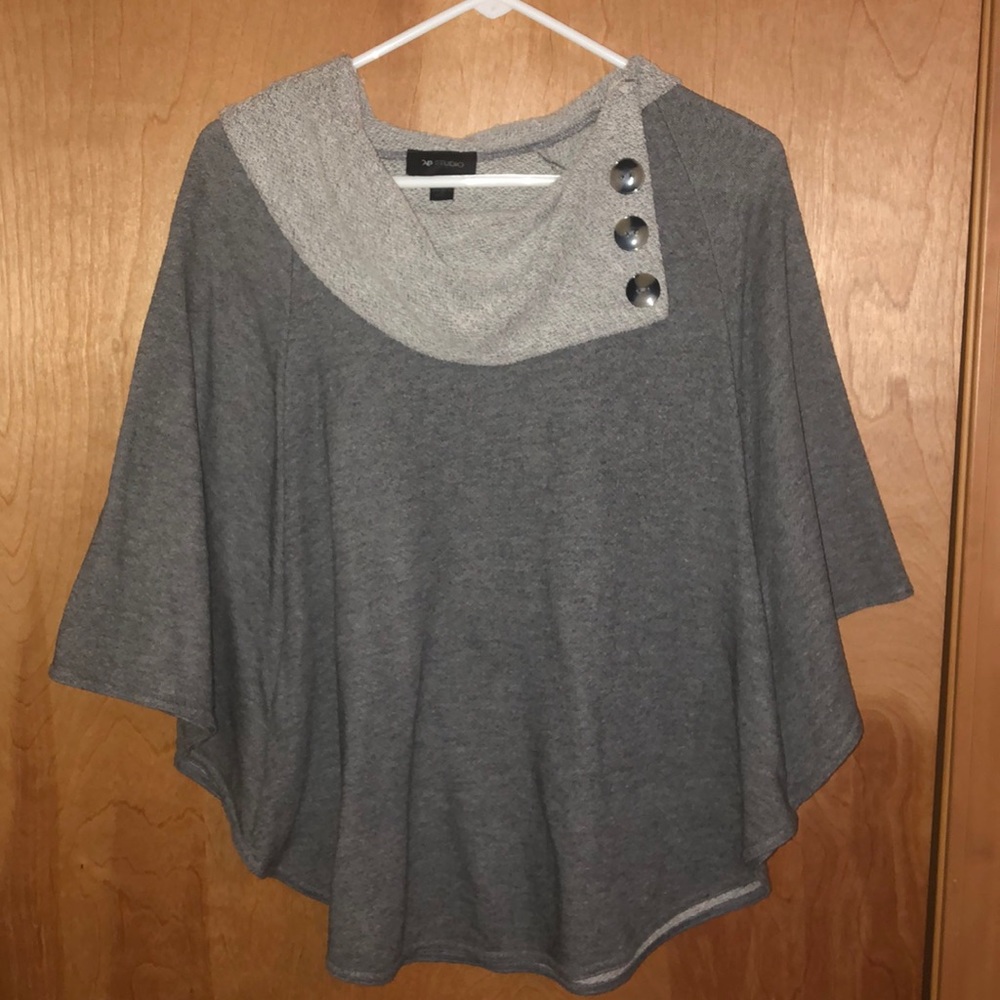 Grey poncho